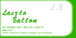laszlo ballon business card