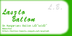 laszlo ballon business card